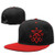 HAUGNCAP03 Occult Sigil of Lucifer Satanic Hip Hop Baseball Cap- Boys Girls Solid Flat Bill Adjustable Snapback Hats Red