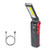 Three Trees Red COB LED Work Light Black-Magnetic LED Light COB 270 Degree Rotate-Swivel Steel Hook USB Rechargeable-LED Emergency Worklight with Magnetic Tail Flashlight