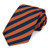 TieMart Formal Striped Tie -Navy Blue and Orange-