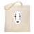 No Face Kaonashi Nerd Apparel Geek Natural 15x15 inches Large Canvas Tote Bag Women
