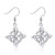 Sllaiss Celtic Eternity Knot Earrings 925 Sterling Silver Earrings for Women Good Luck Irish Celtics Jewelry Vintage Dangle Earrings Lightweight -Silver-