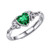 ChicSilver 6mm May Birthstone Rings for Women 925 Sterling Silver Celtic Knot Green Emerald Heart Rings Comfort Fit Wedding Band