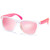 Polarized Women Sunglasses Classic Square Frame UV400 Lens Colossein -Matte Pink - Polarized- 55-