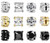 FIBO STEEL 6 Pairs Stainless Steel Magnetic Stud Earring for Men Women CZ Magnet Non Pierced Clip On Earrings Set -8mm-