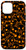 iPhone 12/12 Pro Orange Skulls Doodle Halloween Pattern Black Design Case