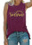 TAOHONG Sunshine Shirt Women Sleeveless Graphic Shirts Cute Sayings Print Tank Tops Summer Beach Vacation Casual Vest Tee -Purple red- X-Large-