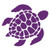 Sea Turtle -Pick Any Color- Vinyl Transfer Sticker Decal for Laptop/Car/Truck/Window/Bumper -10in x 9in- Purple-