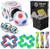 8 Pack Sensory Fidget Toys for Teens Kids Adults with OCD ADHD Autism. Infinity Cube- Rainbow Puzzle Ball- Fidget Cube- Flippy Chain- Marble Fidgets - Stress and Anxiety Relief Handheld Fidget Toy Set