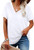 Women's Short Sleeve V Neck T Shirts Loose Fit Soft Basic Tee Casual Tops White