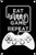 Tomlinsony Metal Tin Sign Eat Sleep Game Repeat Wall Decoration for Outdoor Home Bar Cafe Club 7.8x11.8 Inch