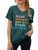 Kind People are My Kinda People T-Shirt Letter Print Graphic Shirts Short Sleeve Sasual Tee Tops V Neck Blouse -Dark Green- M-