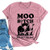 Womens Moo Bitch Get Out The Hay Funny Farm Heifer Cow Lovers Girls Shirt Top Rose l