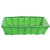 HUBERT Green Wicker Basket Square Plastic -12inchL x 12inchW x 2 1/2inchH