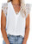 BLENCOT Womens Summer Chiffon V Neck Lace Tank Tops Casual Loose Sleeveless Blouse Cami Shirts White L BLENCOT Womens Summer Chiffon V Neck Lace Tank Tops Casual Loose Sleeveless Blouse Cami Shirts White L
