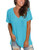 NSQTBA Plain T Shirts for Women V Neck Summer Tshirts Short Sleeve Lightweight Tees Blue XL NSQTBA Plain T Shirts for Women V Neck Summer Tshirts Short Sleeve Lightweight Tees Blue XL