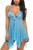 Avidlove Women's Sexy Lace Lingerie Babydoll V Neck Nightwear Sleepwear Strap Chemises Blue