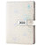 ARRLSDB PU Leather Journal with Lock- A5 Size Diary with Combination Lock -Journal with Combination Lock- Password Notebook Locking Student Diary Notepad -White-