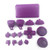Replacement L1 L2 R1 R2 Buttons Triggers Pad Thumbstick Cap Set for PS4 Pro JDM-040 Controller -Purple-