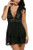 Avidlove Women V-neck Lace Babydoll Mesh Chemise Sleepwear Sexy Open Back Lingerie Black Medium