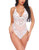 ELOVER Women White Lingerie Bodysuit Mini Teddy Lingerie Lace One Piece Babydoll 2XL ELOVER Women White Lingerie Bodysuit Mini Teddy Lingerie Lace One Piece Babydoll 2XL