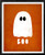 Ghost print. Orange Halloween print by Latte Design