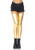 Leg Avenue Women's Wet Look Thigh Highs- Gold- Small/Medium