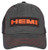 Checkered Flag Men's Hemi Cap Adjustable Charcoal Gray  and  Black Hat