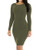 Women's Pencil Bodycon Dress Sexy Casual Long Sleeve Ruched Tight Midi Club Party Dress Army Green M Women's Pencil Bodycon Dress Sexy Casual Long Sleeve Ruched Tight Midi Club Party Dress Army Green M