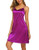 Avidlove Women Satin Sleepwear Sexy Chemise Nightgown Full Slip Lingerie Gown -L- Purple-