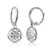 Sterling Silver High Polished Celtic Knot Round Leverback Earrings