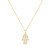 18K Gold Hamsa Pendant Necklace - Evil Eye Necklace - Dainty Necklaces for Women - Boho Necklace -Gold-