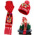 2 Pieces LED Light Up Scarf Lights Hat Beanie Knit Cap Christmas LED Hat Beanie Scarf Set for Christmas Holiday Costumes or Ugly Sweater Party -Deer-