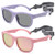 Flexible Polarized Baby Sunglasses with Adjustable Strap for Toddler Newborn Infant Age 0-24 Months- 100 percent UV Protection -Pink/Pink Mirrored Plus Purple/Gray- - 2 Pack