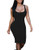 BORIFLORS Women's Sexy Bodycon Club Tank Dress Basic Midi Party Dresses Clubwear-Large-Black