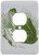 3dRose lsp_186785_6"Green Frog" 2 Plug Outlet Cover