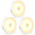 Motion Sensor Night Light- 3 Pack Portable Rechargeable LED Night Light with Dusk to Dawn Sensor for Bedroom- Bathroom- Kitchen- Hallway- Stairs - Warm White -