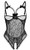 Lingerie for Women One-Piece Teddy Lingerie Sexy Bodysuit Lace Nightie -Black- XL-