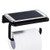WOLIBEER Black Toilet Paper Holder - Bathroom Toilet Roll Holder Wall Mount Tissue Holder with Shelf Stainless Steel Matte Black