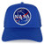 Armycrew NASA Meatball Space Logo Embroidered Patch Snapback Cap - Mesh Back - Royal Blue
