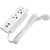 Recessed Power Strip Flat Plug- White Desk Outlet with USB- ETL Listed Conference Recessed Power Outlet Socket with 2 AC Plugs- 2 USB Ports Connect with 6.56ft Power Cord for Furniture- Home- Office