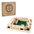 AMEROUS 1-4 Players Shut The Box Dice Game-Classic 4 Sided Wooden Board Game with 10 Dice and Shut-The-Box Instructions for Kids Adults- Classics Tabletop Version and Pub Board Game