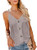 Astylish Women's Summer Tops Button Down V Neck Strappy Tank Tops Loose Cute Sleeveless Camisole Shirts Blouses Small 4 6 Apricot