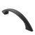 Cauldham 10 Pack Solid Kitchen Cabinet Arch Pulls Handles (3" Hole Centers) - Curved Drawer/Door Hardware - Style M243 - Matte Black