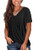 TongKiKi Women's Summer Loose Fit T Shirt Short Sleeve V Neck Tops-Black-L TongKiKi Women's Summer Loose Fit T Shirt Short Sleeve V Neck Tops-Black-L