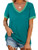 NSQTBA Womens Shirts Summer Casual Short Sleeve V Neck Tops Blue 2XL NSQTBA Womens Shirts Summer Casual Short Sleeve V Neck Tops Blue 2XL