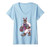 Womens Easter Bunny Bigfoot Sasquatch Easter Egg Basket Gift V-Neck T-Shirt