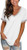 NANYUAYA Women's V Neck T Shirts Loose Fitting Casual Short Sleeve Tee Tops Summer Basic Tunics Tops White