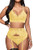 Womens Sexy Lace Lingerie Set with Garter Belt 3 Piece Bralette Panty Garter Large Yellow