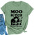 YourTops Women Moo Bitch Get Out The Hay T-Shirt Heifer Shirt -5-Green-Large-