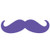 Mustache Bumper Vinyl Sticker Decal-Purple-18 Inch